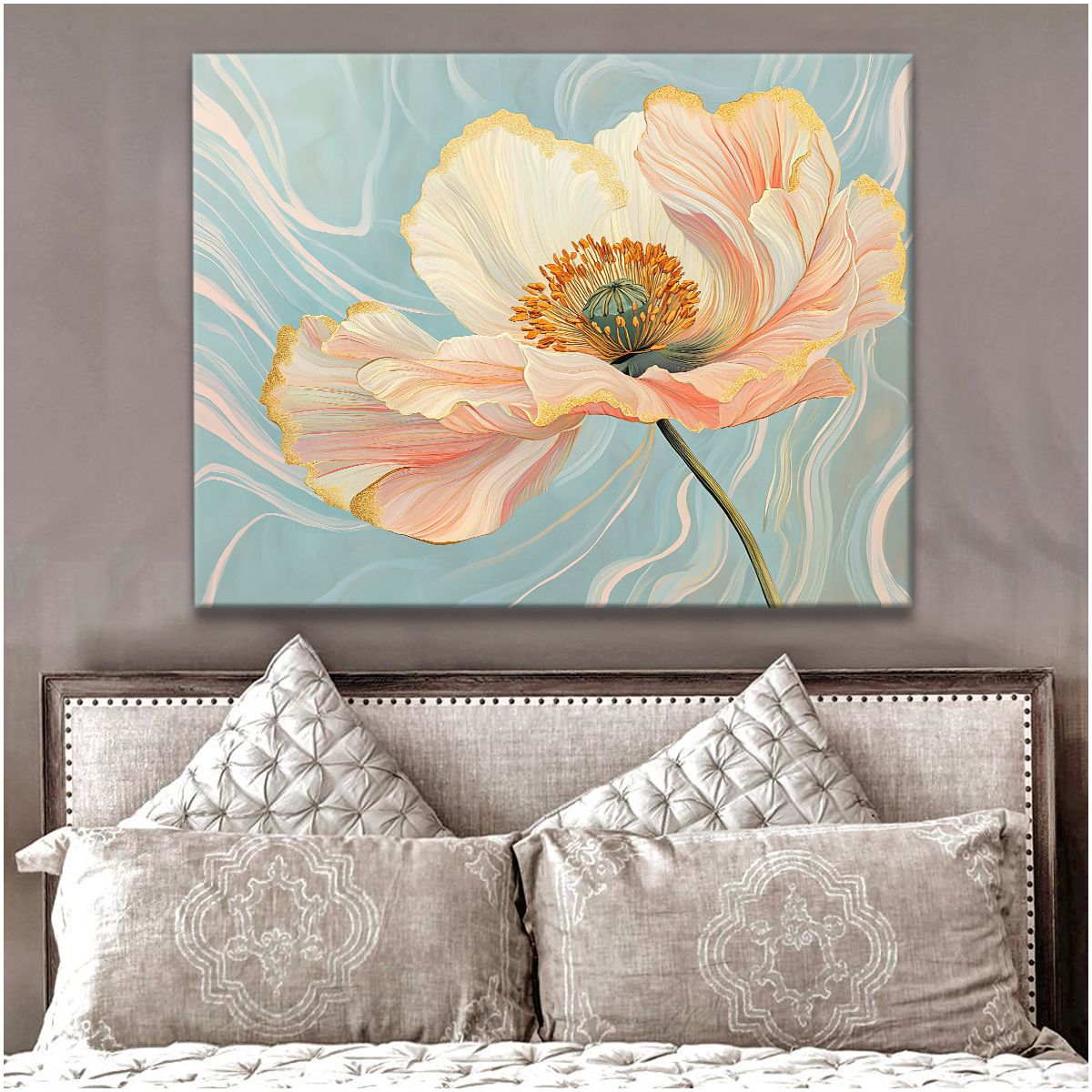 Breeze Floral Abstract Floral Canvas Print for Living Room
