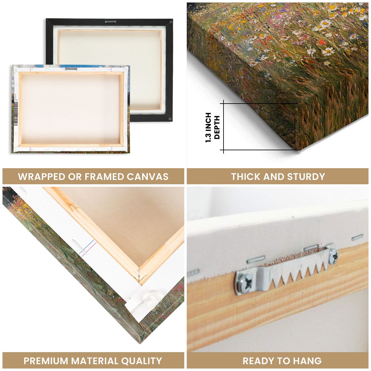 Meadow Bliss Abstract Landscape Canvas Print for Living Room