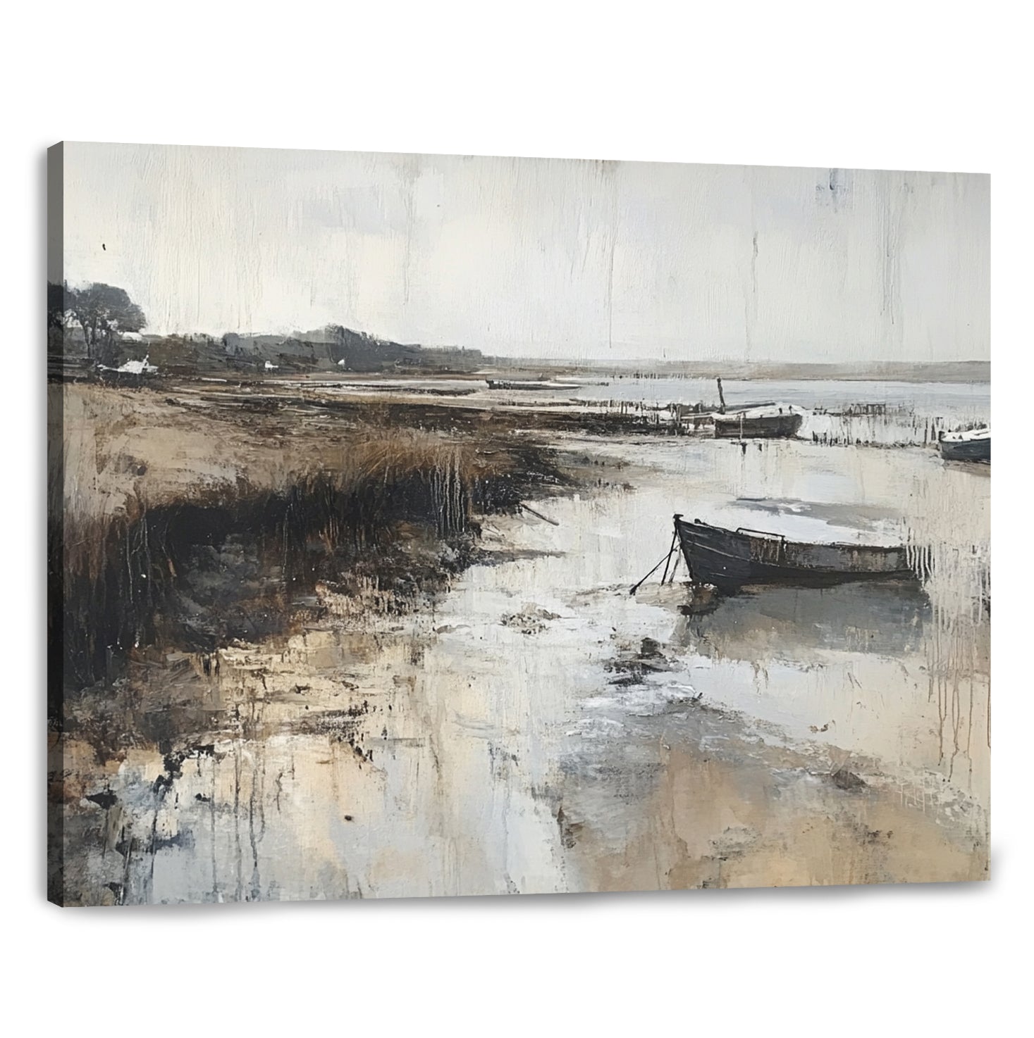 Quiet Waters Realism Abstract Canvas Wall Art for Living Room