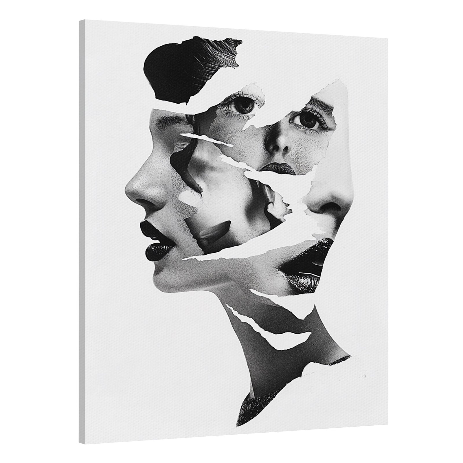 Fragmented Faces Abstract Wall Art