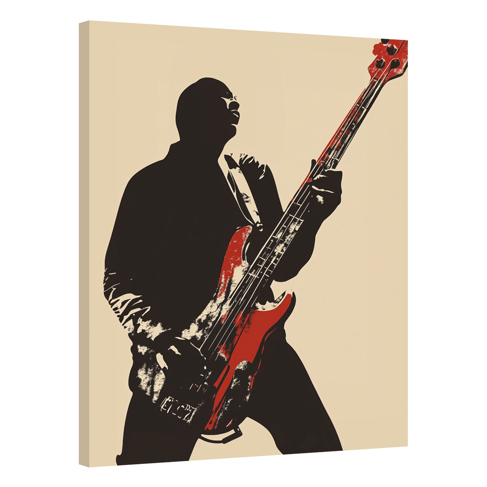 Bass Player Graphic Modern Wall Artwork