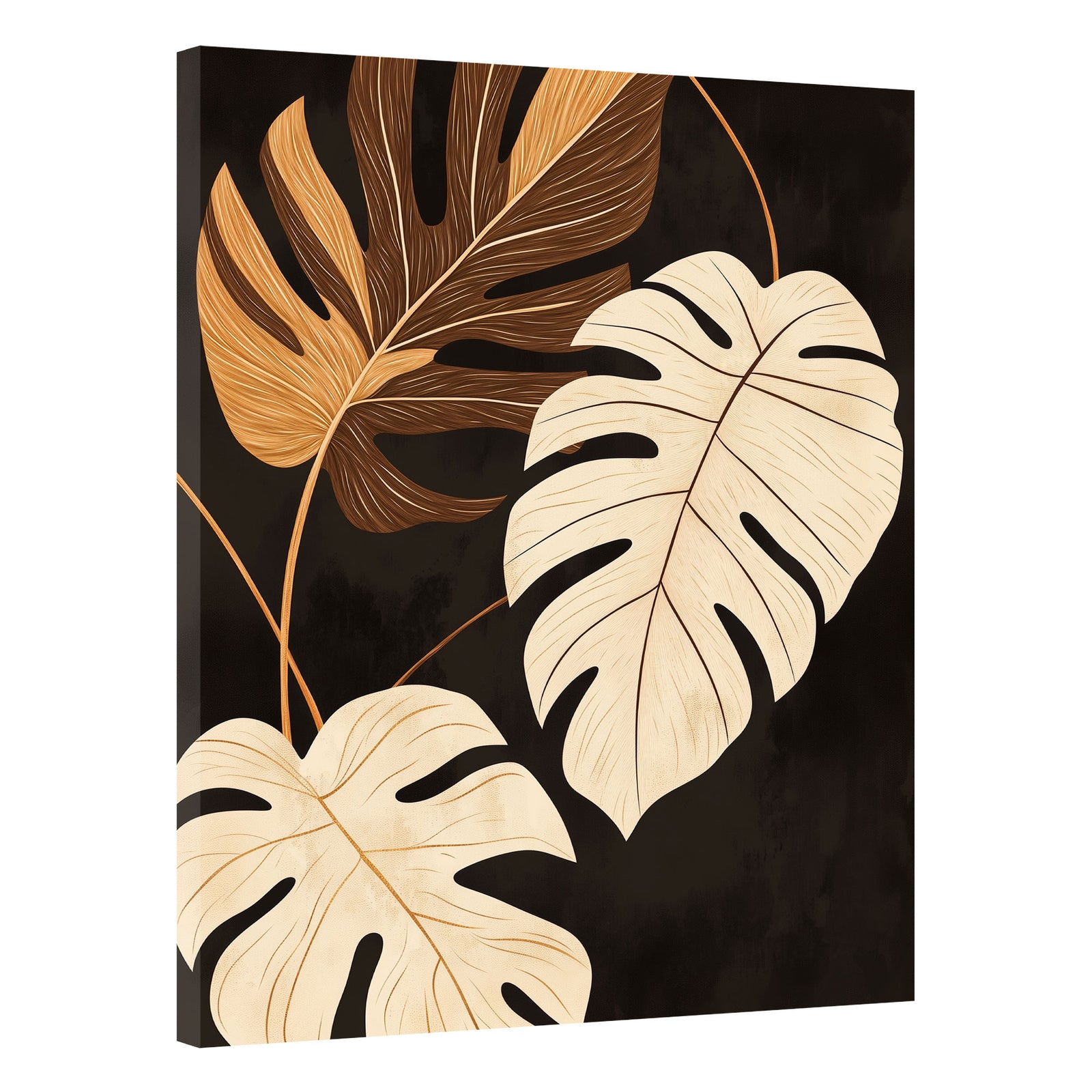 Monstera Leaf Design Canvas Boho Wall Decor