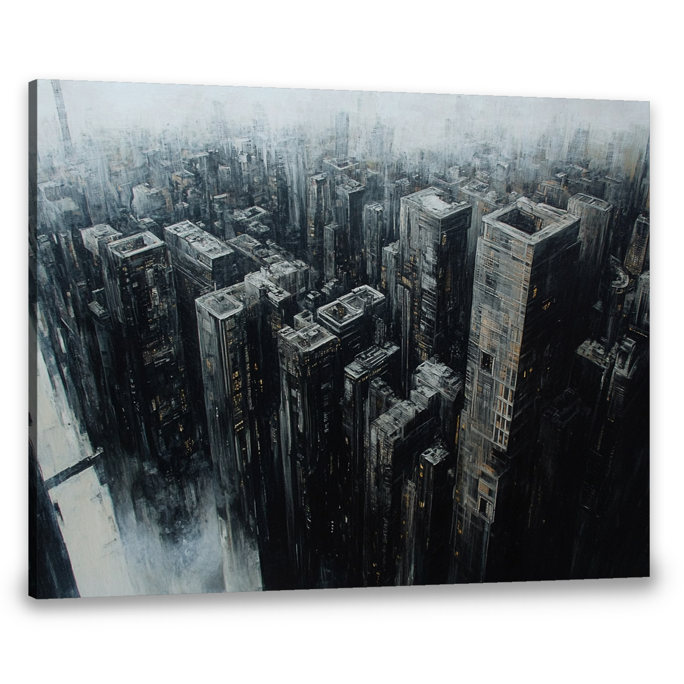 Urban Abyss Urbanism Abstract Canvas Wall Art