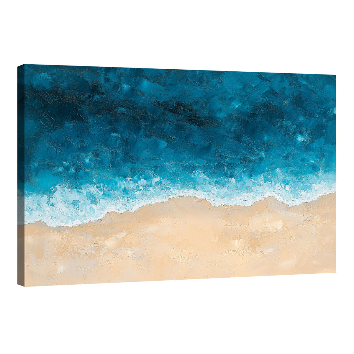 Incoming Tide Aerial View Canvas Beach Wall Art