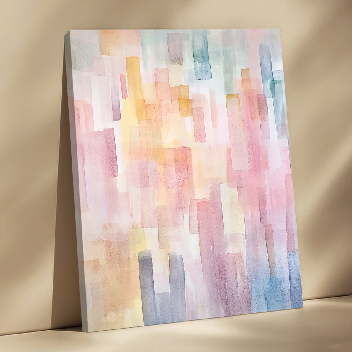 Soft Horizon Abstract Canvas Print Wall Art For Decoration