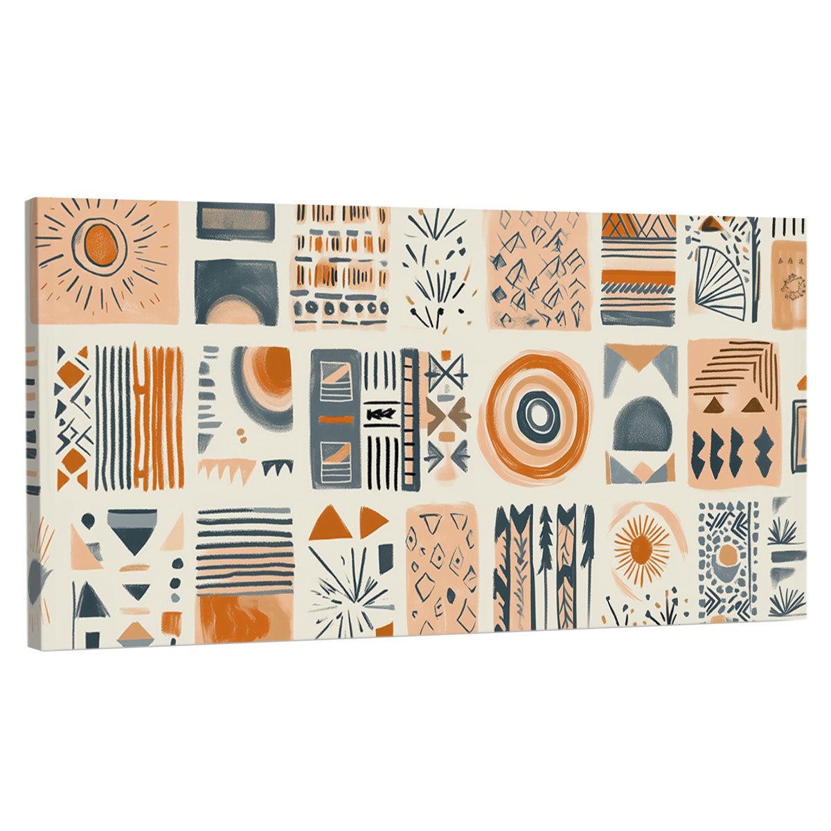 Chromatic Block Shapes Boho Wall Decor