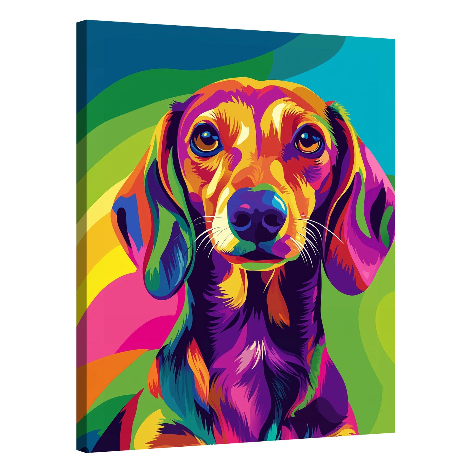 Dachshund Delight Pop Art Canvas Print