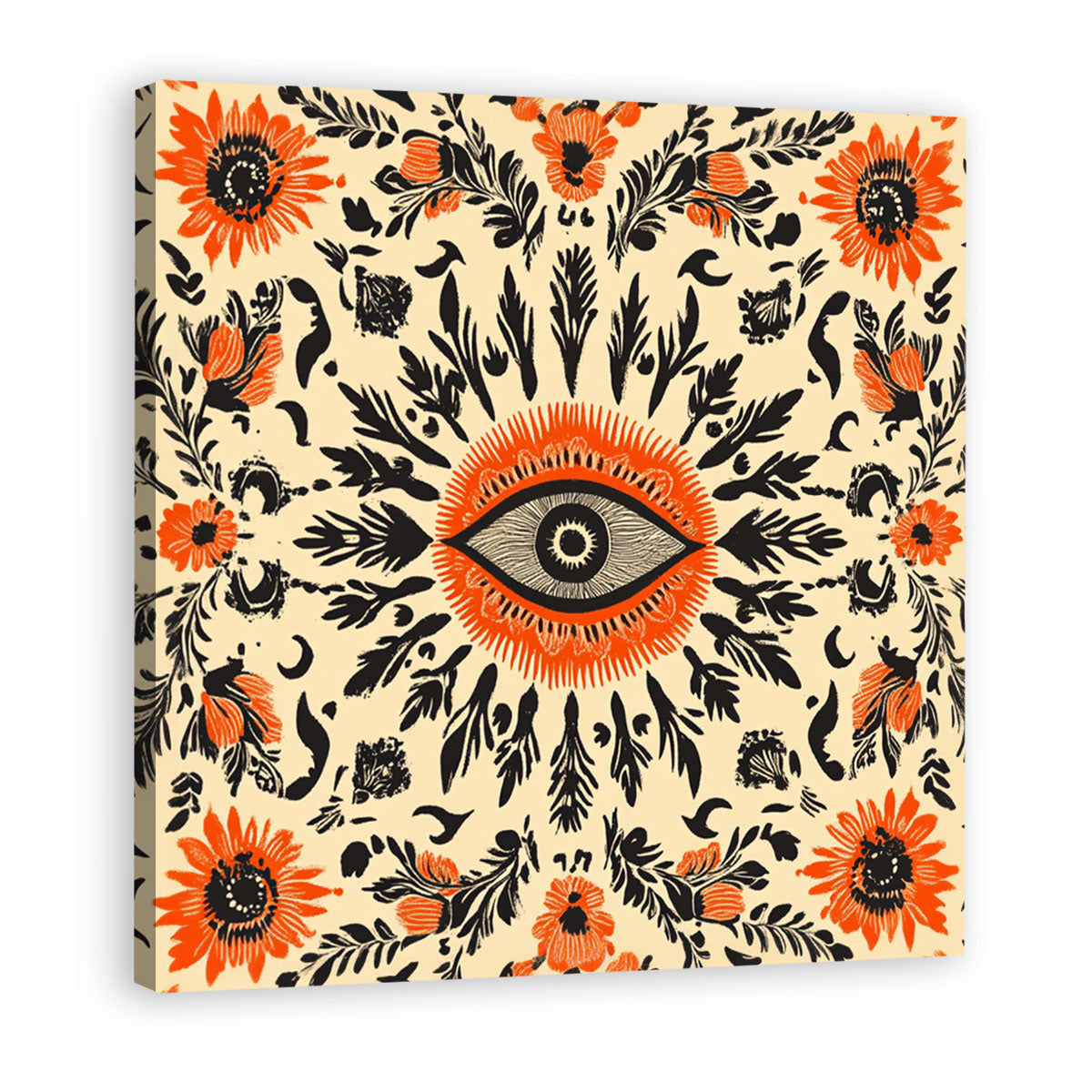 Golden Daisy Grid Boho Wall Decor