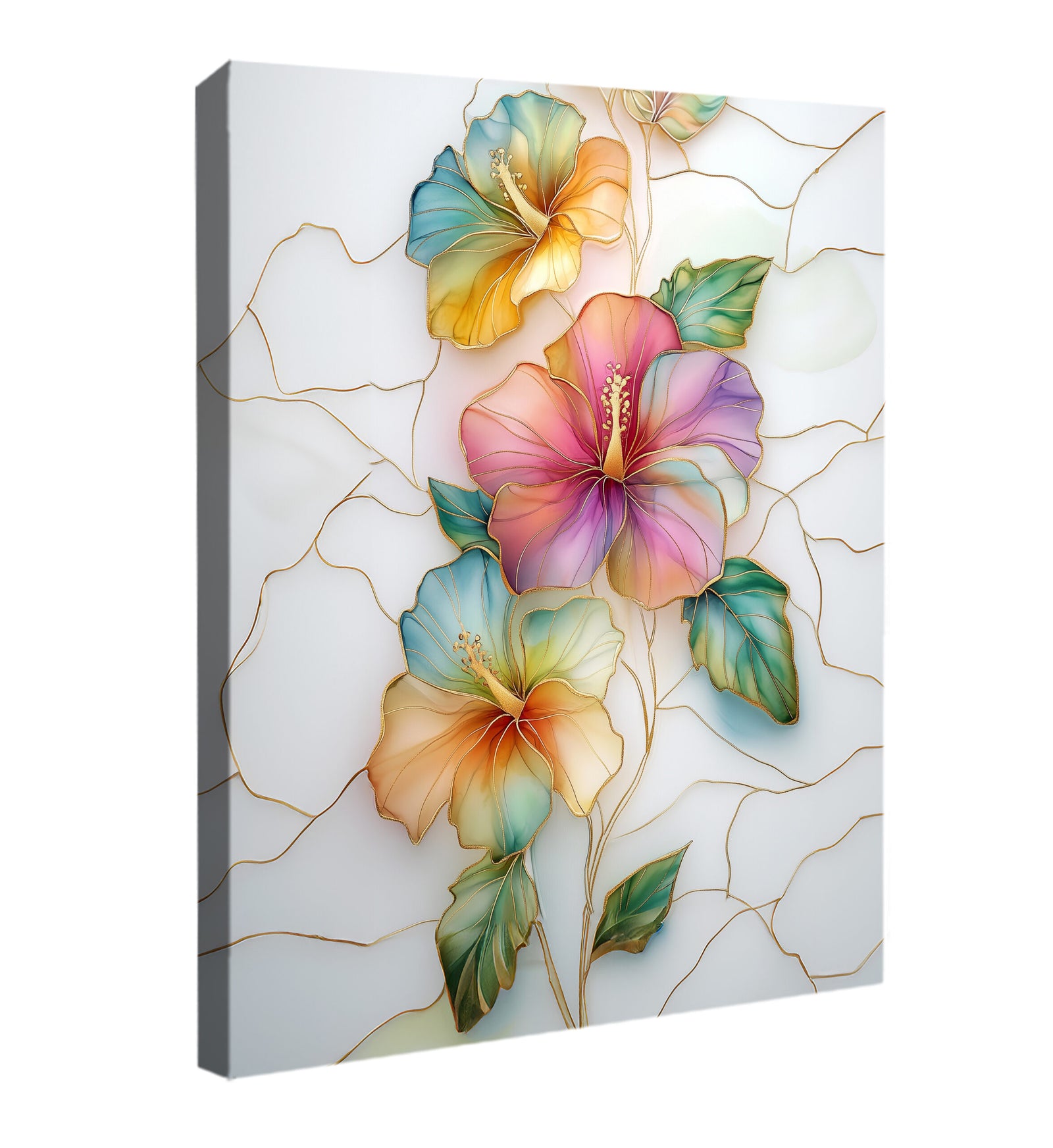 Minimalist Floral Abstract Canvas Wall Art Print