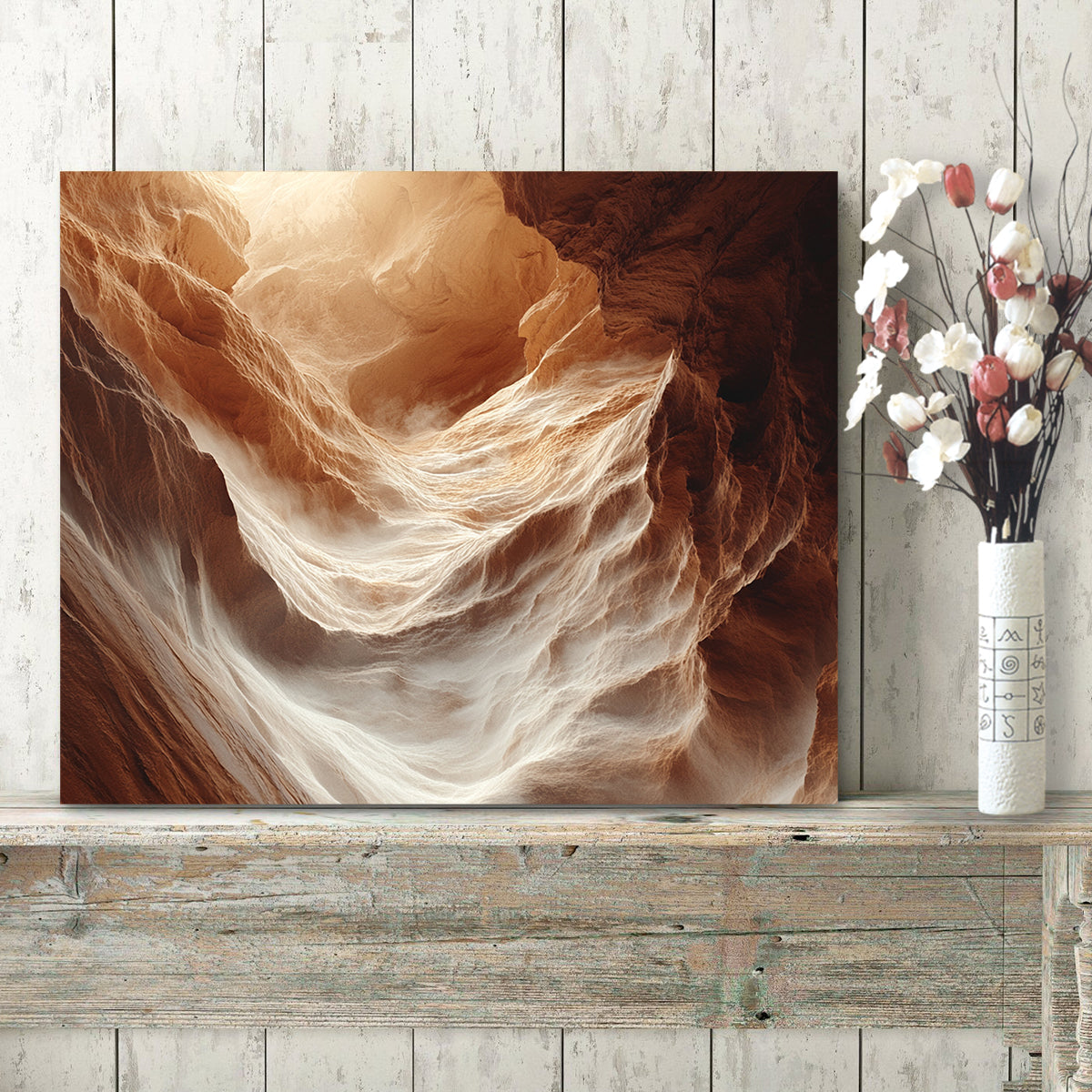 Whispers of the Canyon Geological Abstract Canvas Wall Art