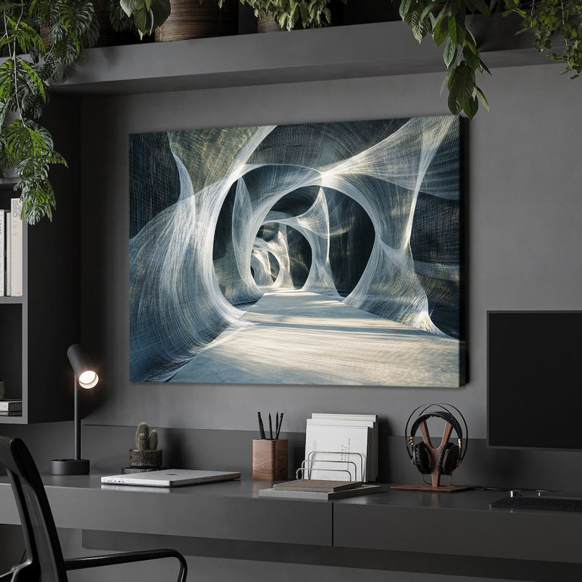 Ethereal Pathways Architecture Abstract Canvas Wall Art