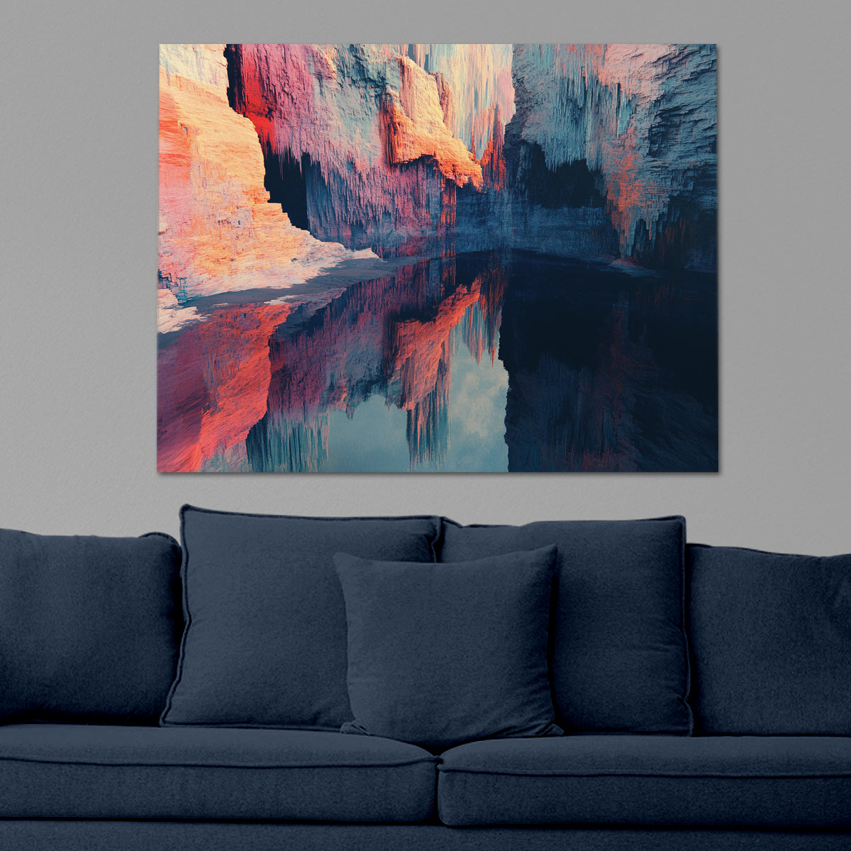 Echoing Canyons Landscape Abstract Canvas Wall Art