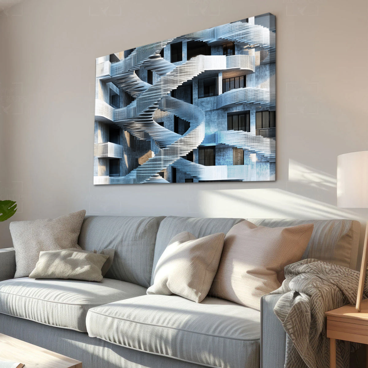 Spiral Dynamics Contemporary Abstract Canvas Wall Art