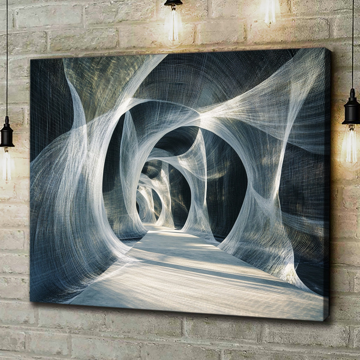 Ethereal Pathways Architecture Abstract Canvas Wall Art