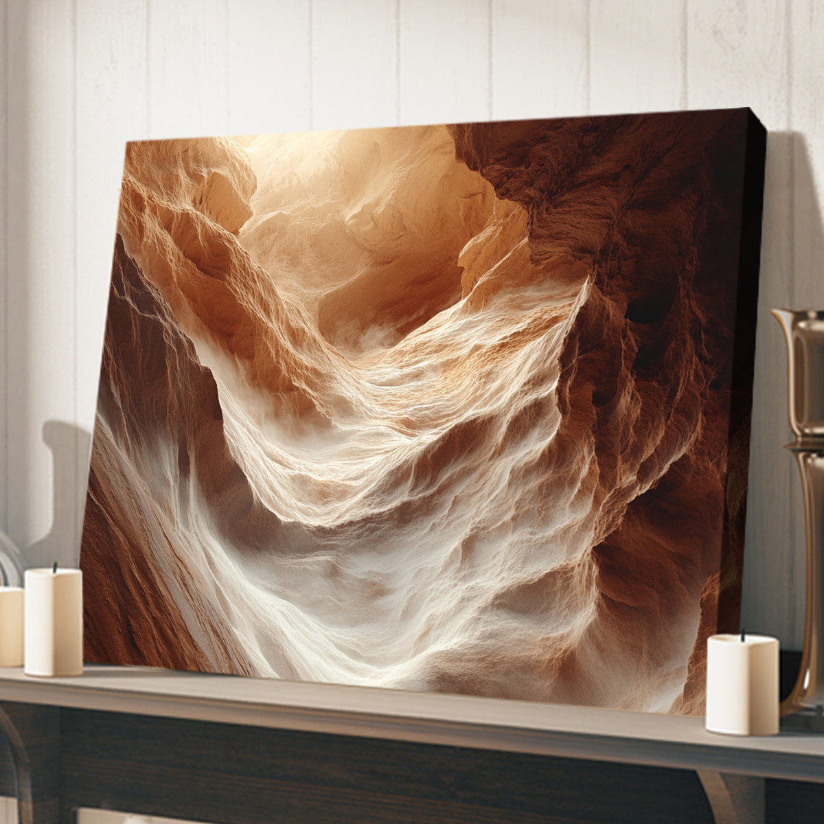 Whispers of the Canyon Geological Abstract Canvas Wall Art