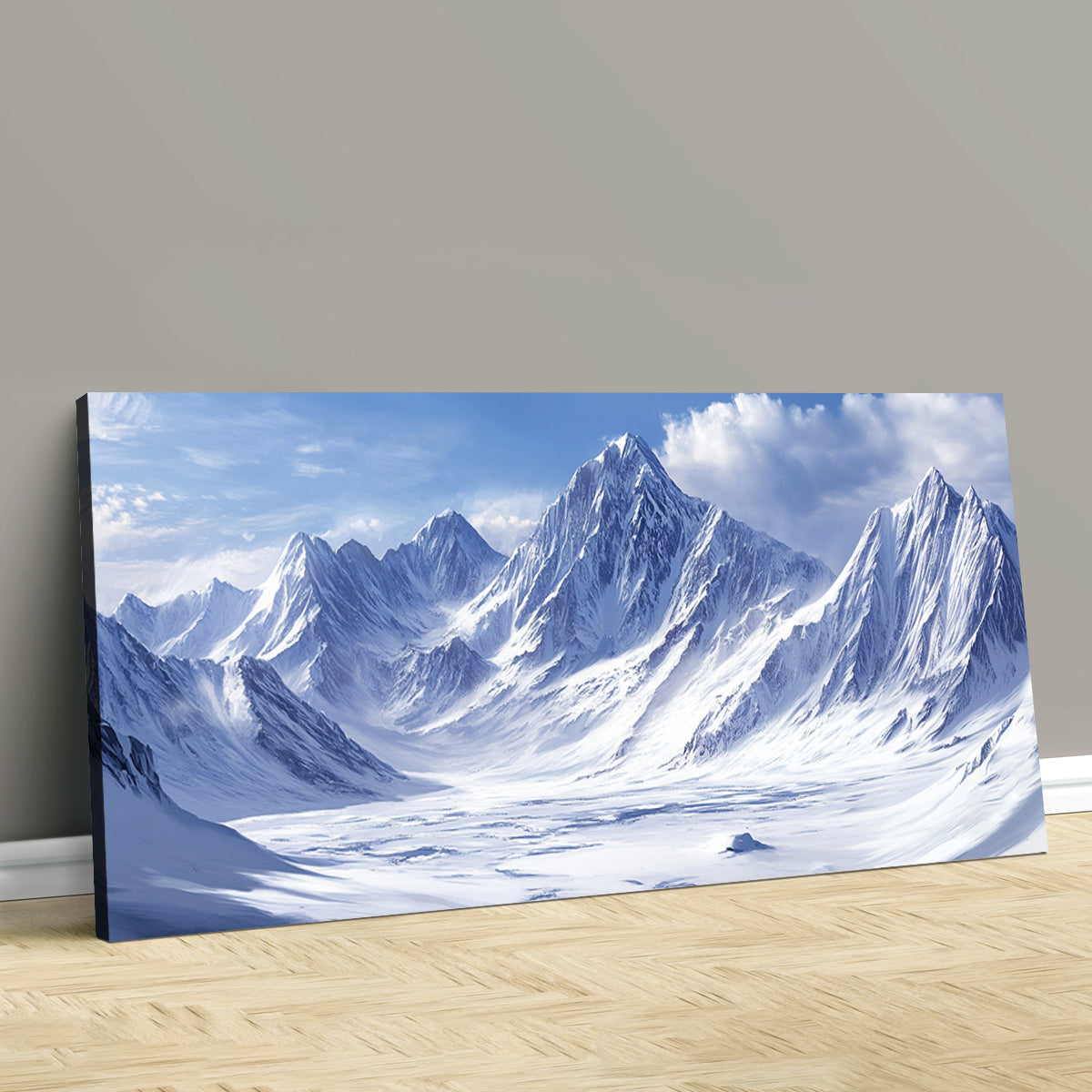 Majestic Peaks Landscape Abstract Canvas Wall Art