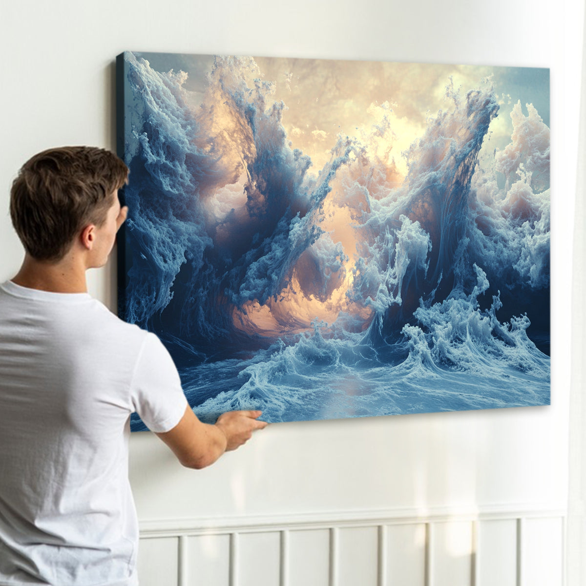 Tidal Majesty Seascape Abstract Canvas Wall Art