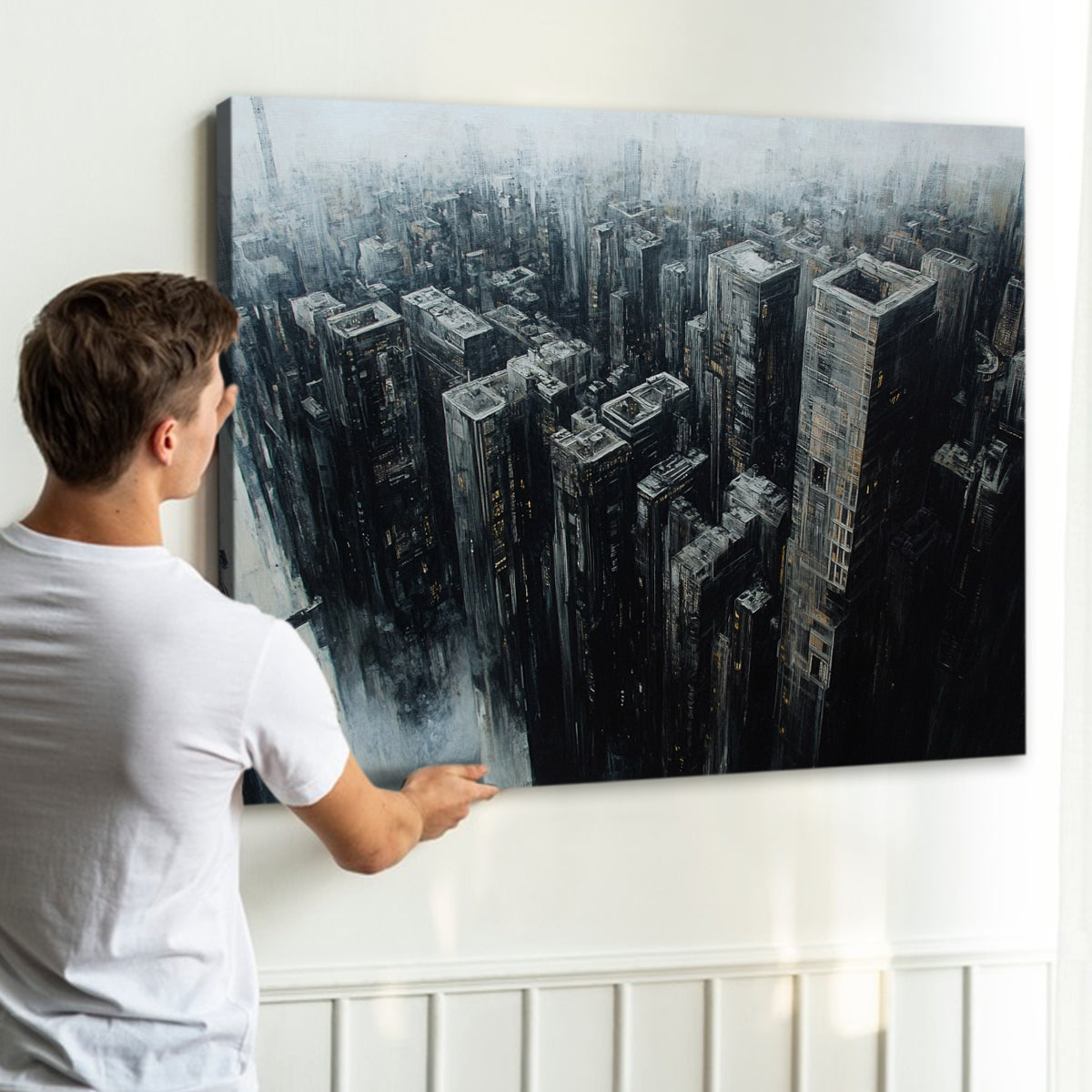 Urban Abyss Urbanism Abstract Canvas Wall Art