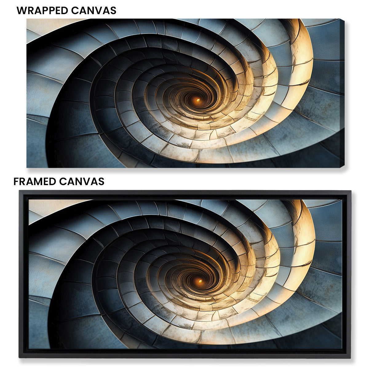 Spiral Architecture Abstract Canvas Wall Art for Living Room