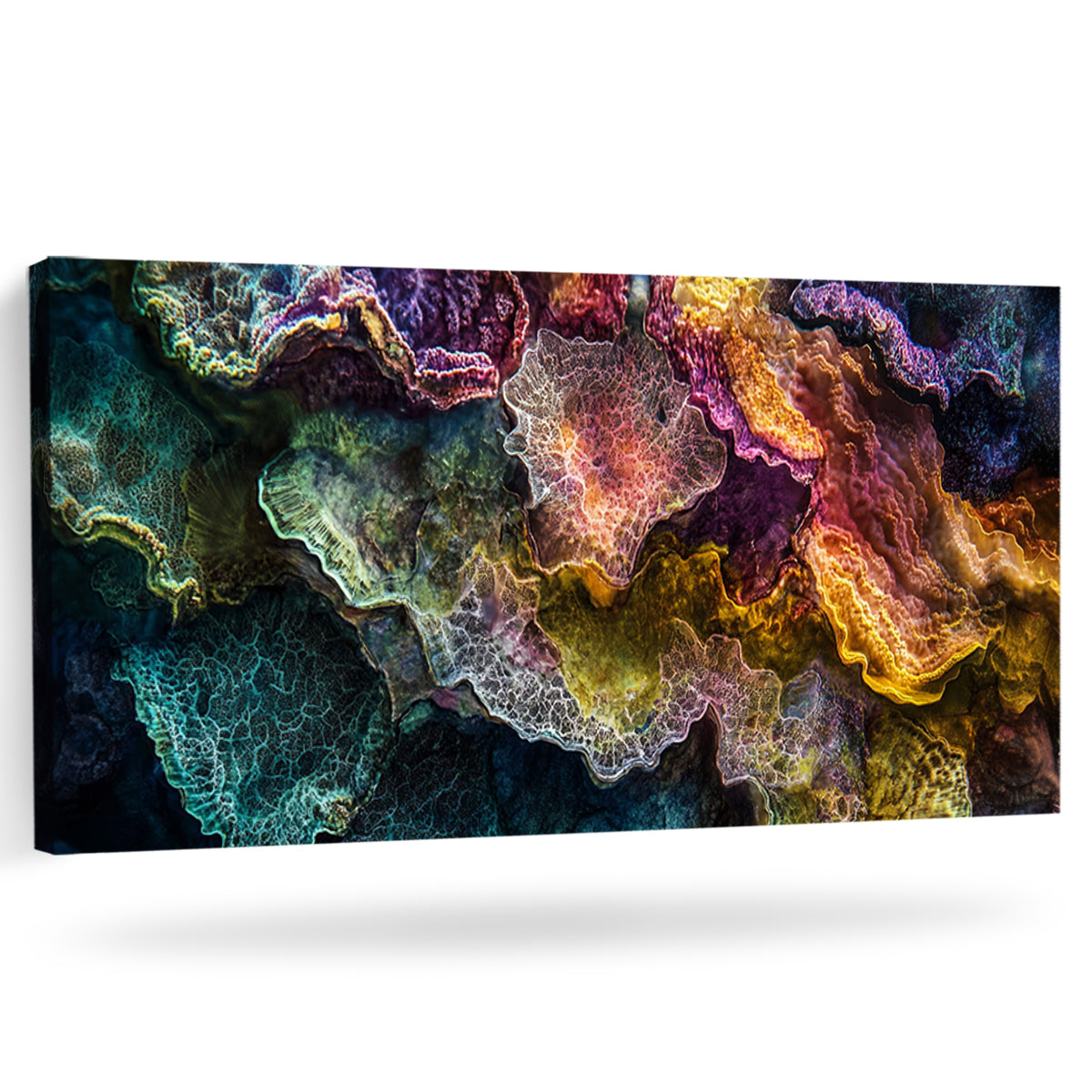 Coral Reverie Digital Abstract Canvas Wall Art