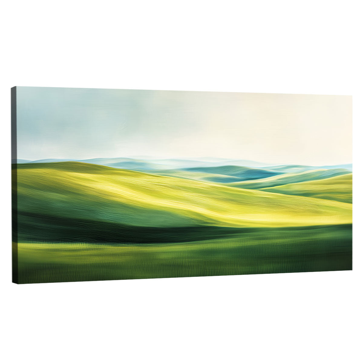 Abstract Green Landscape Misty Nature Artwork
