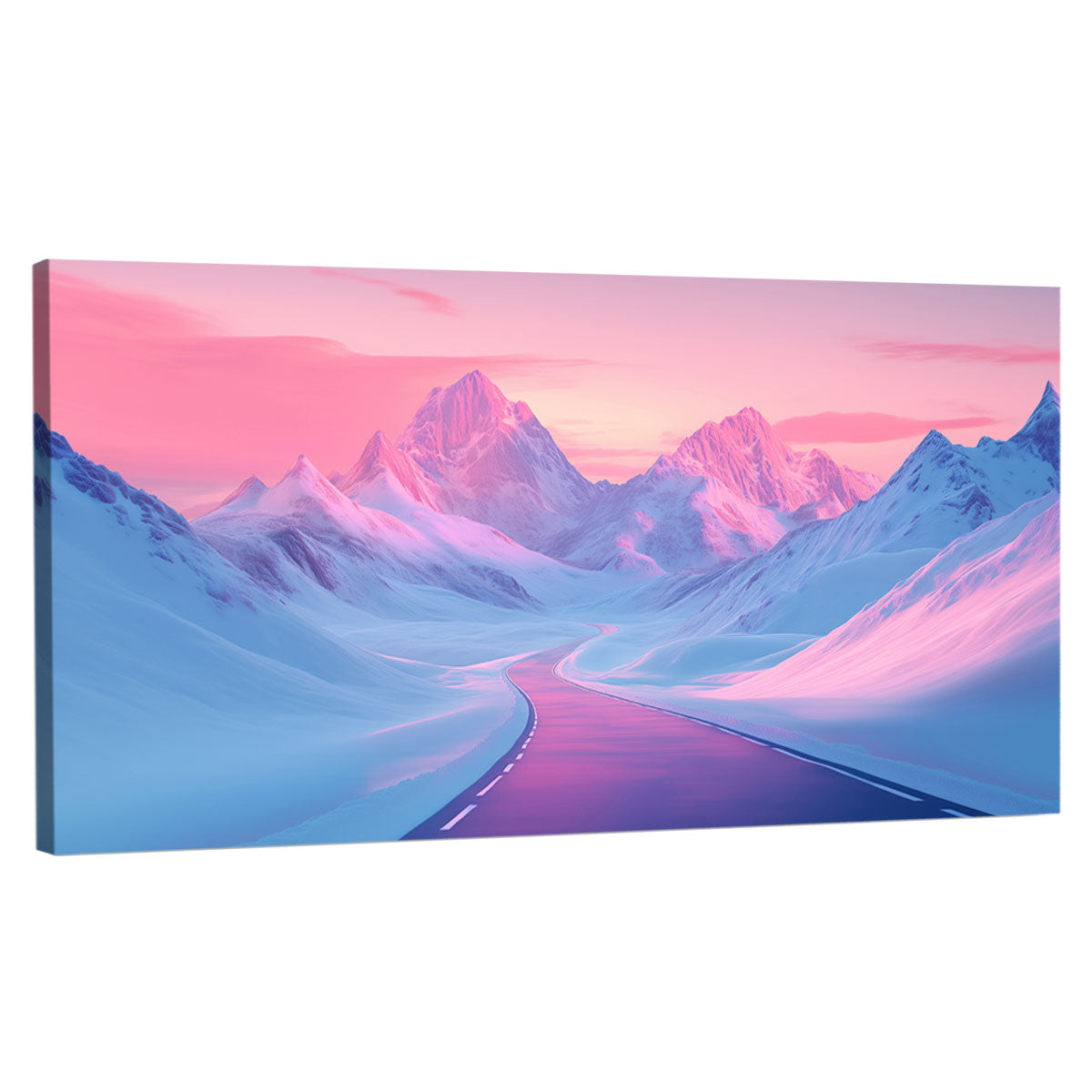 Nature Artwork Road Through Mountain Wall Art