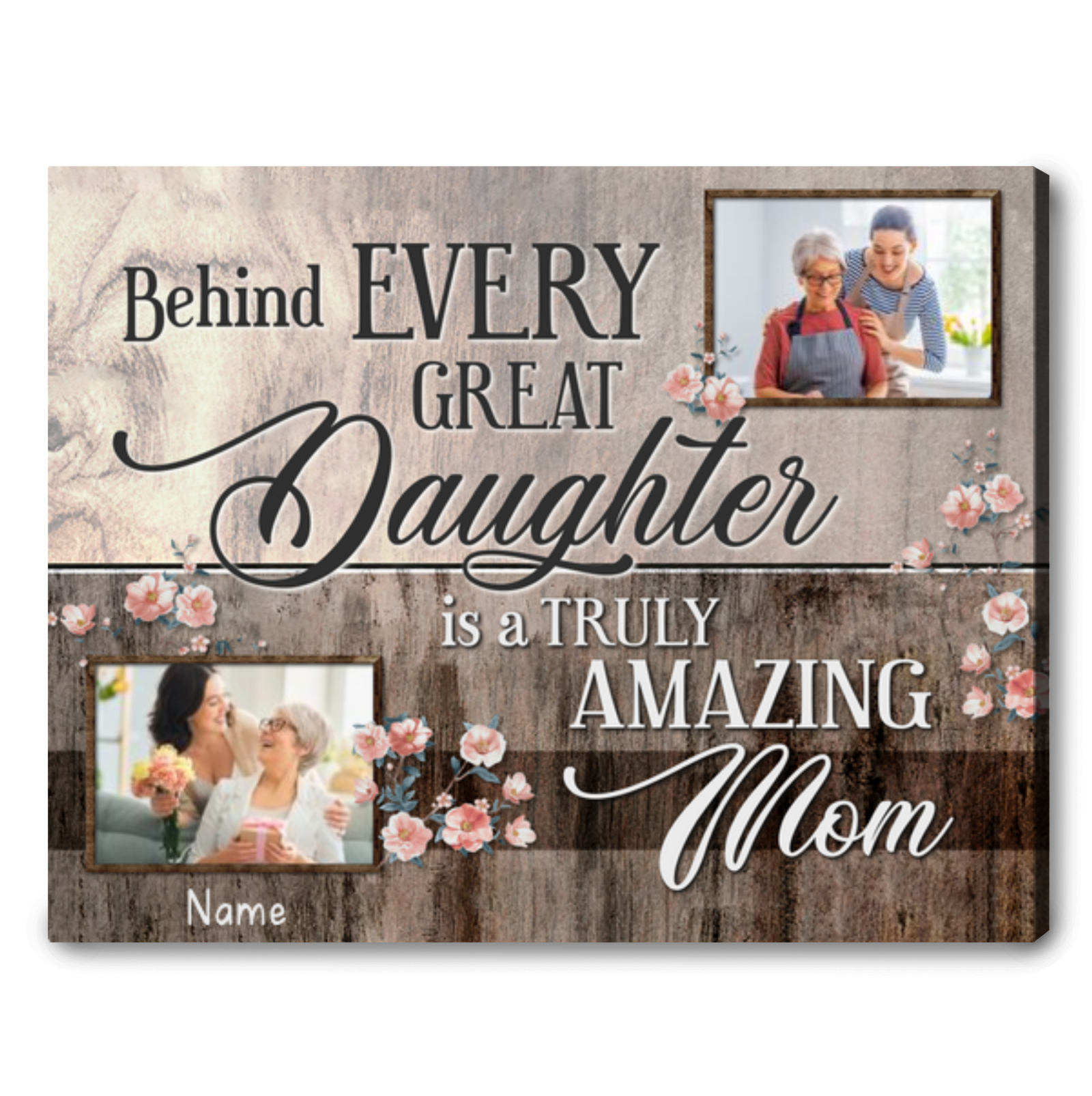 Thank you Gift For Mom From Daughter Behind Every Great Daughter Is A Truly Amazing Mom Ohcanvas