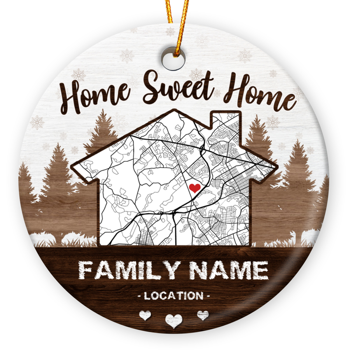 Custom New Home Owners Christmas Ornament Housewarming Gifts