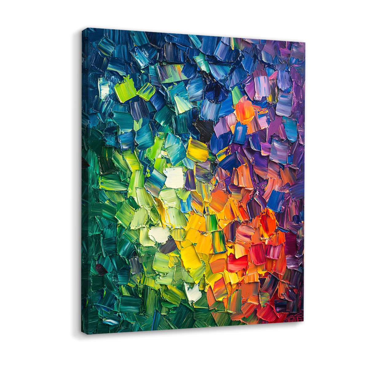 Radiant Energy Abstract Geometric Canvas Print for Living Room