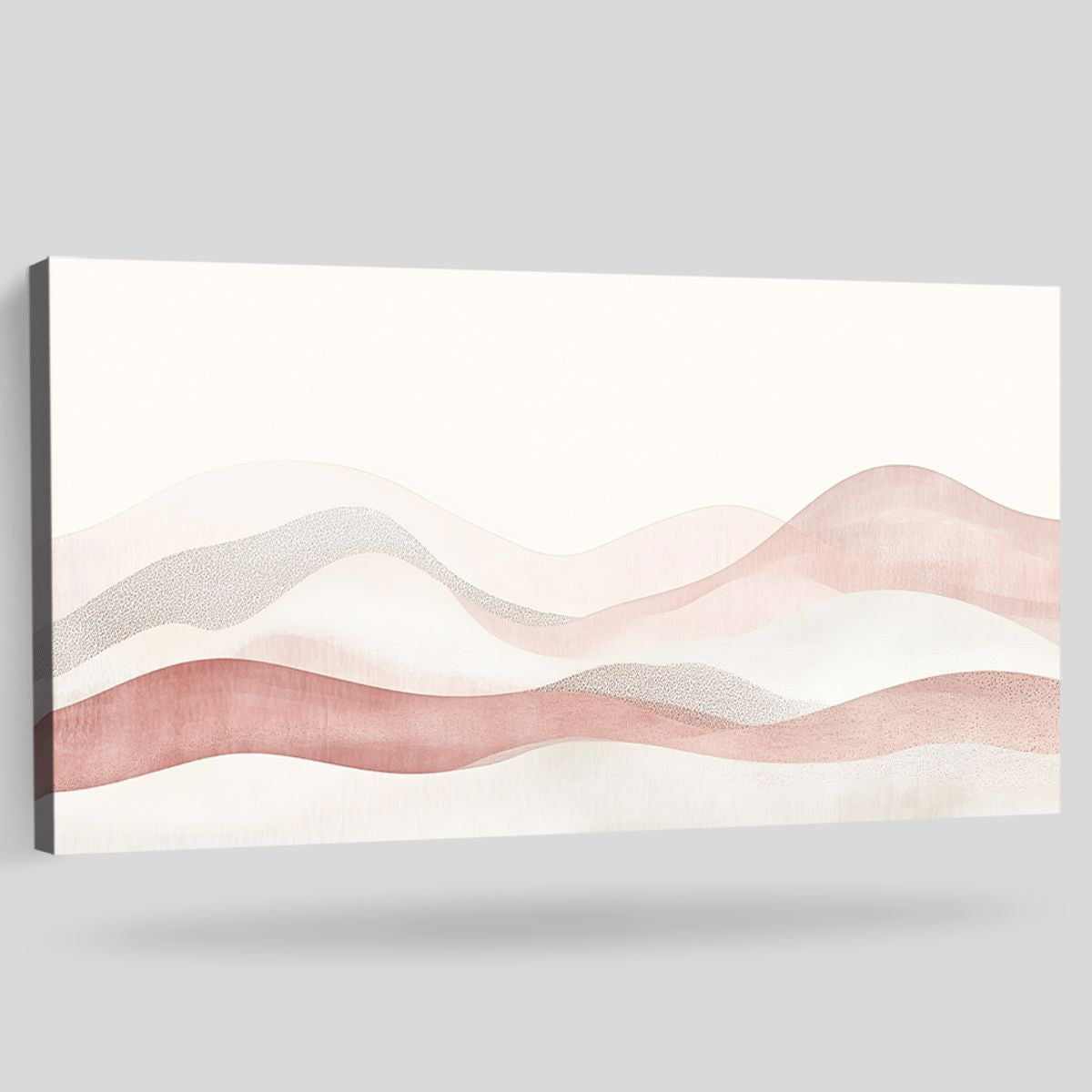 Blush Horizon Abstract Landscape Canvas Print for Living Room