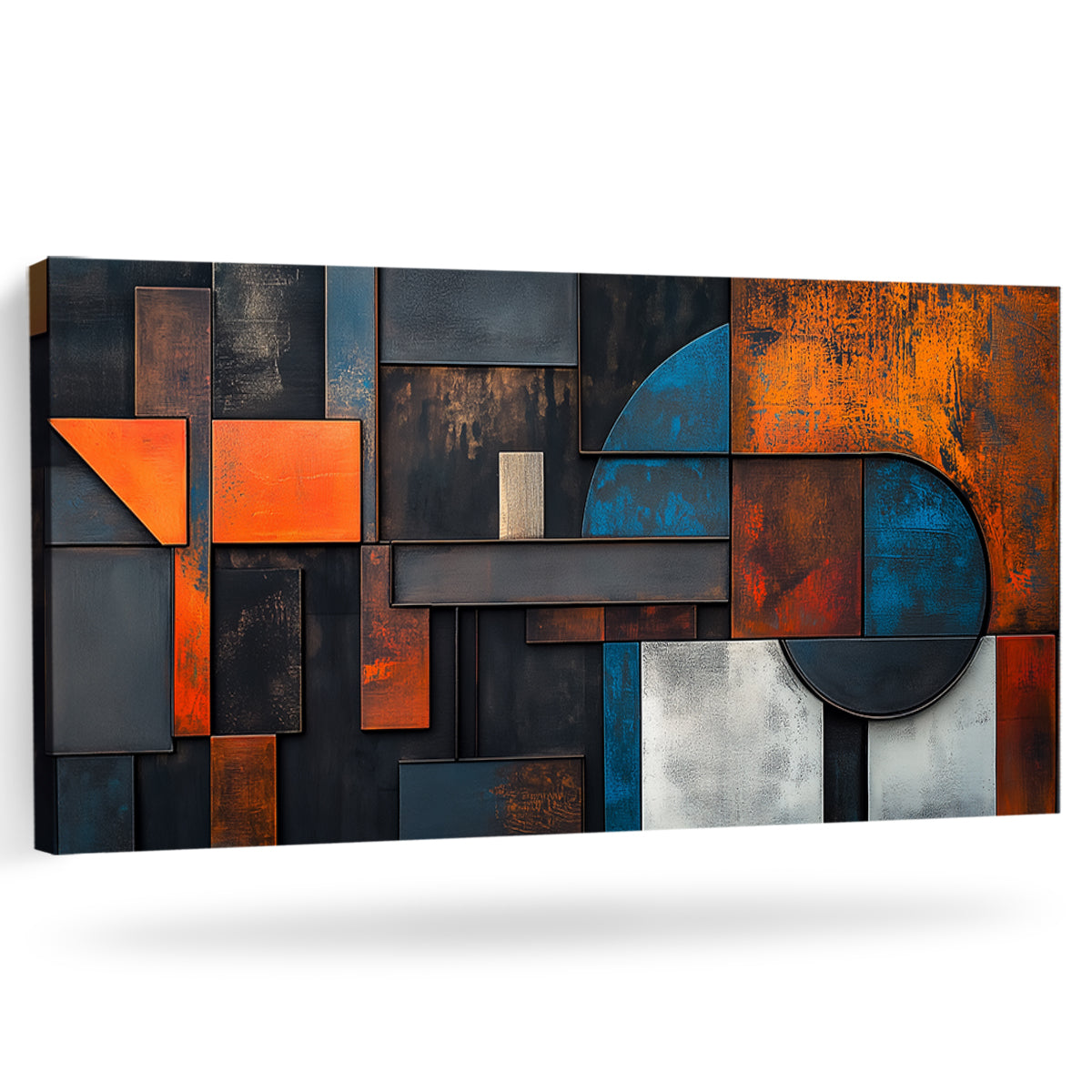 Vibrant Textured Abstract Canvas Wall Art for Living Room