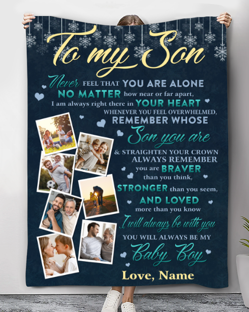 Personalized Christmas Gift For Son Blanket Gift For Son From Dad