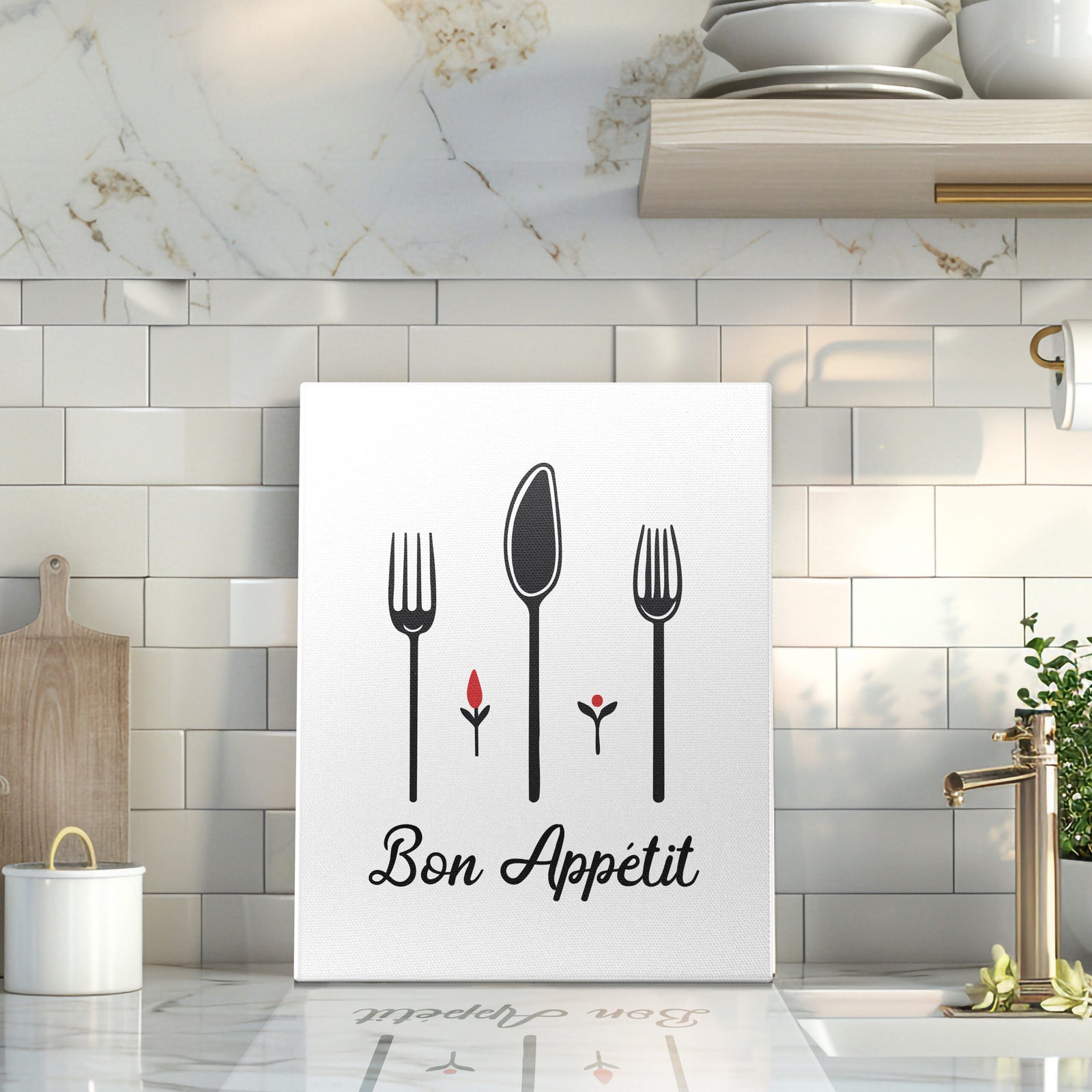 Bon Appétit Modern Minimalist Wall Hanging For Kitchen