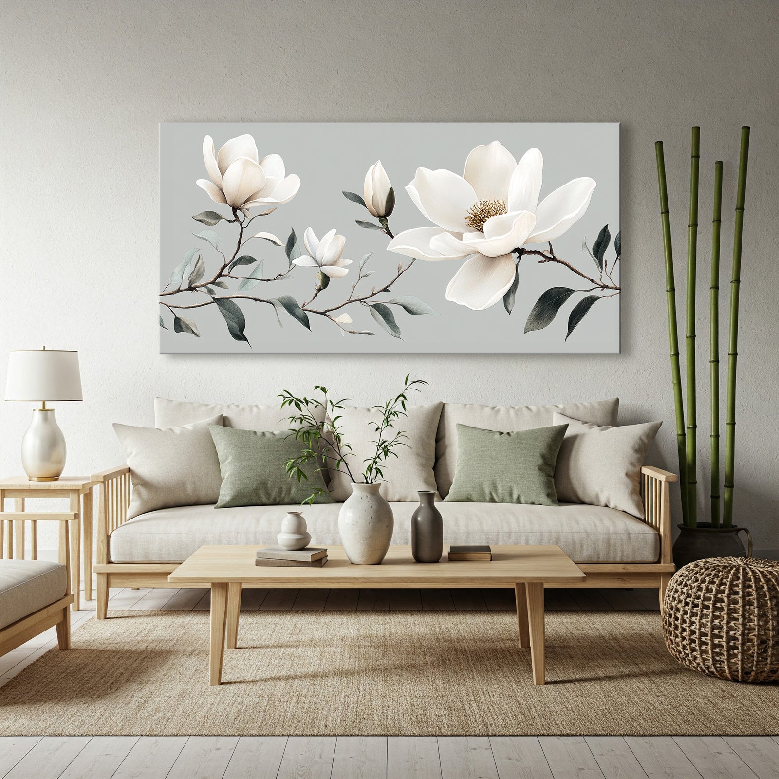 Magnolia Branch Modern Wall Artwork