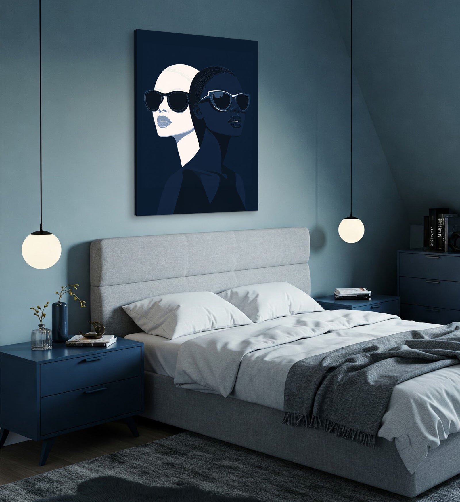 Portrait Surreal Minimalist Canvas Wall Art