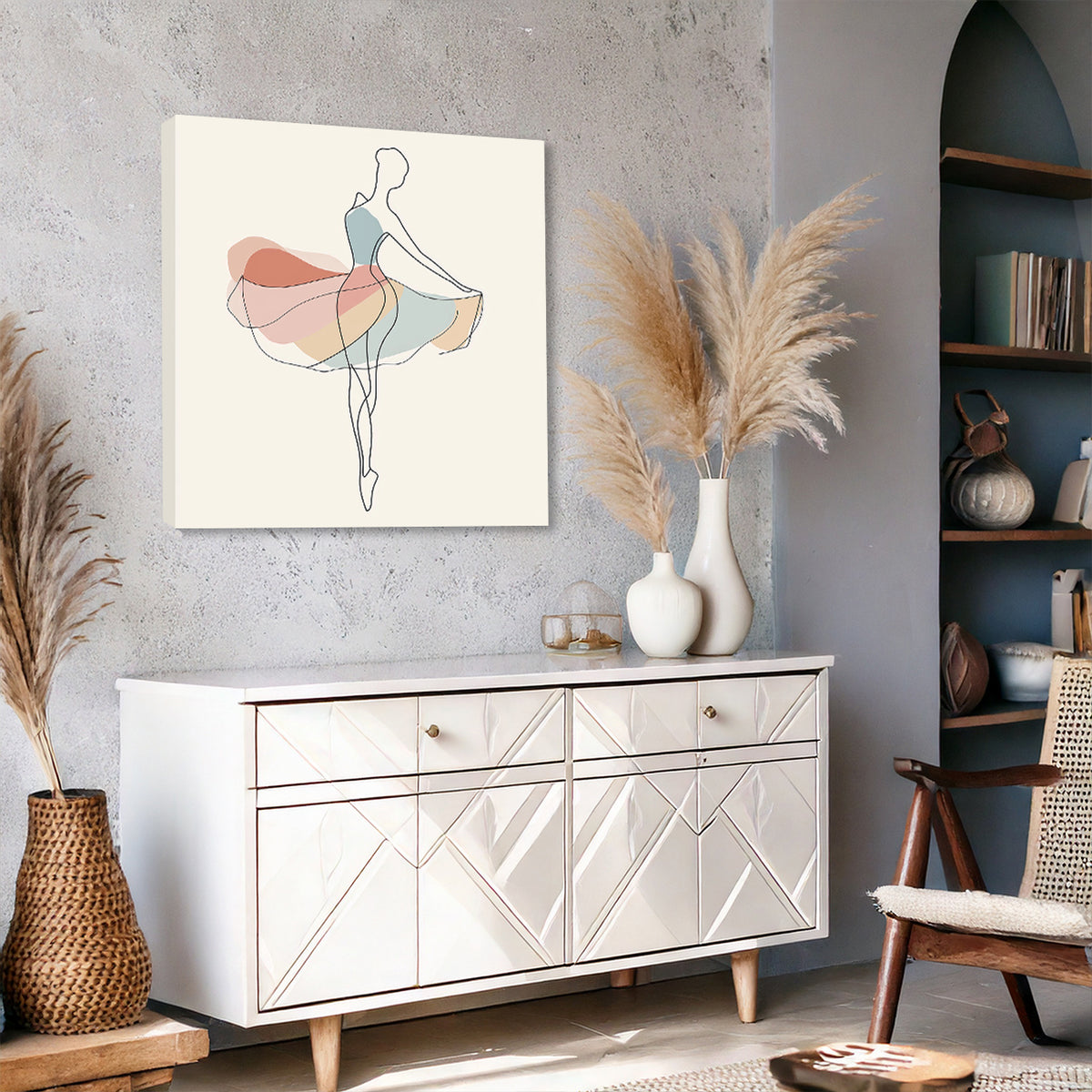 Ballet Dress Minimalist Canvas Wall Art