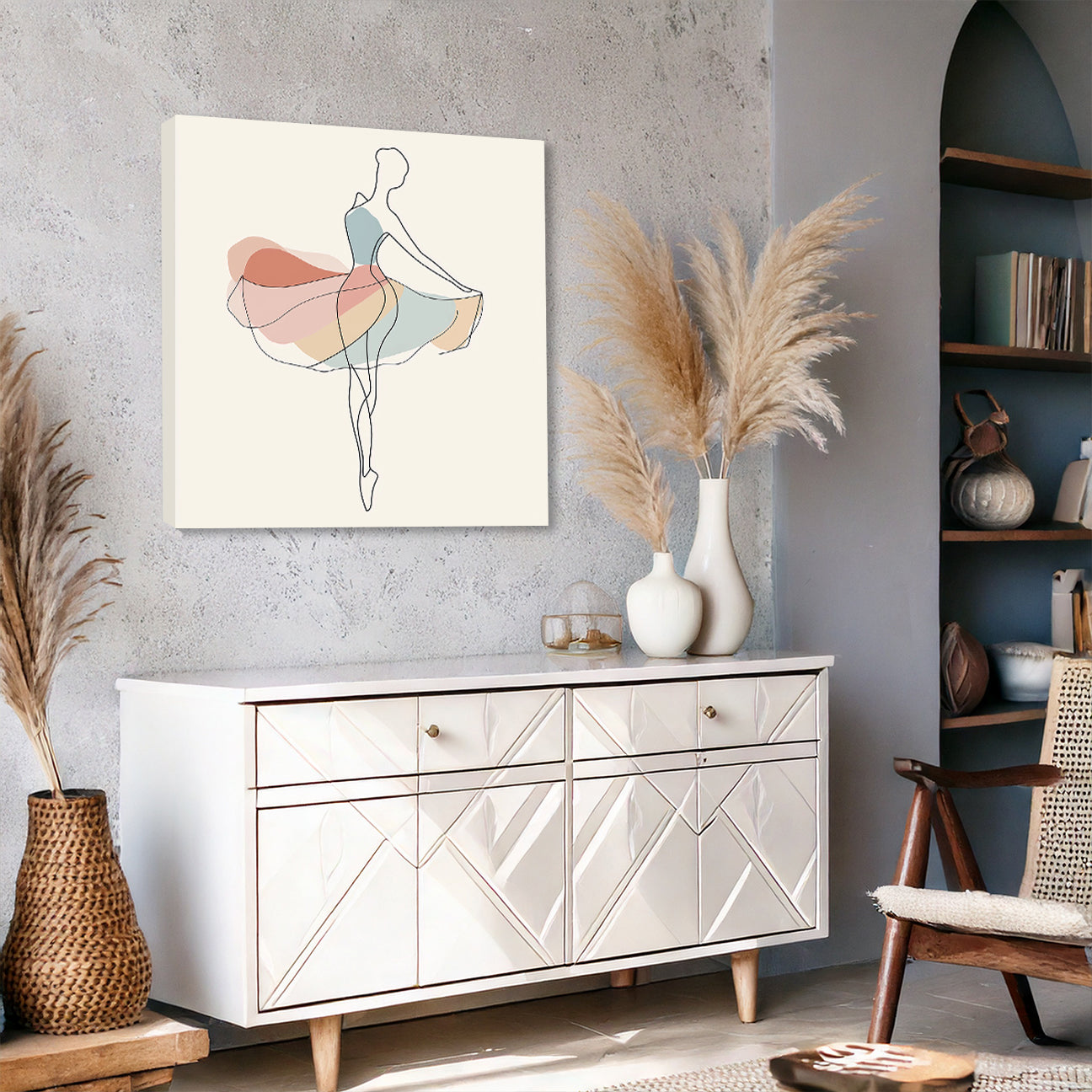 Ballet Dress Minimalist Canvas Wall Art