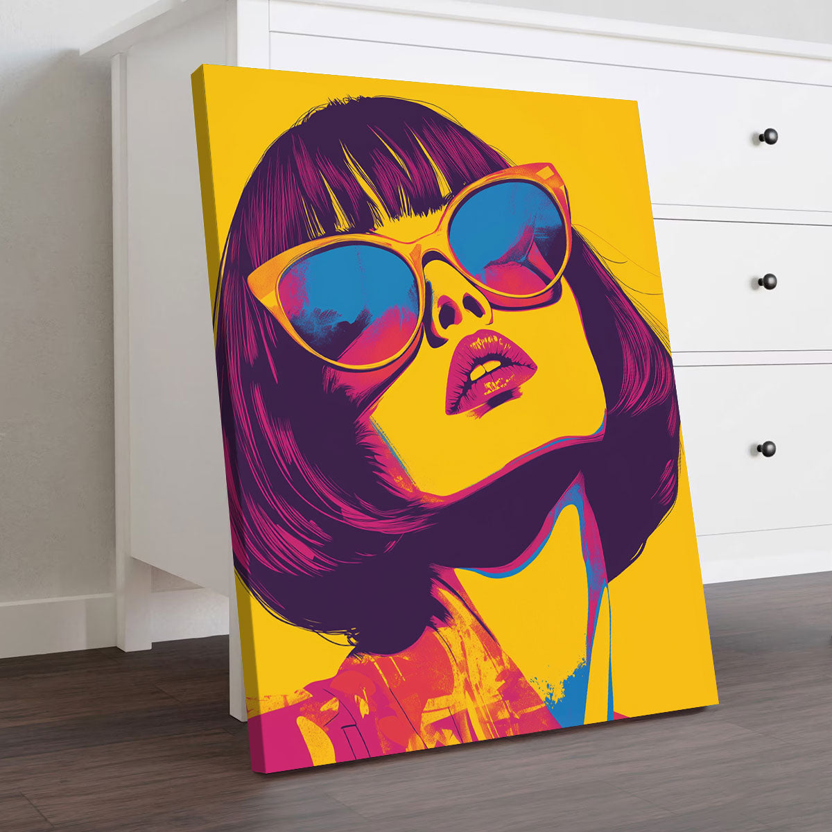 Pop Art Female Portrait Canvas Print
