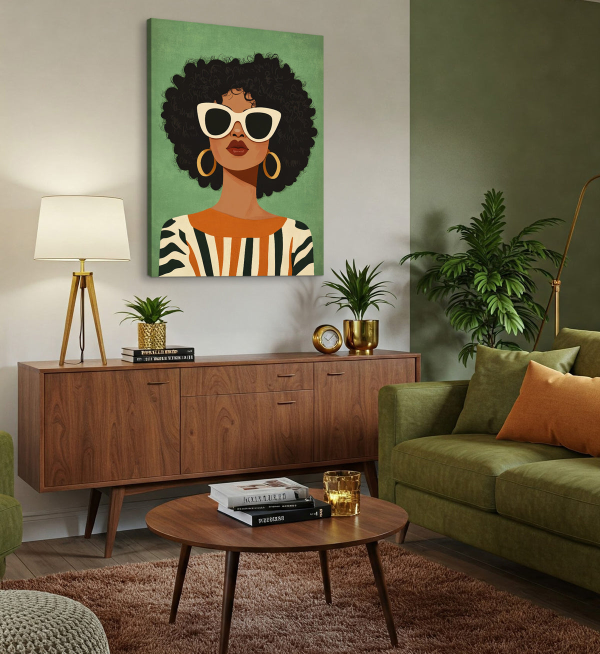 Groovy Girl Confidence Modern Wall Artwork