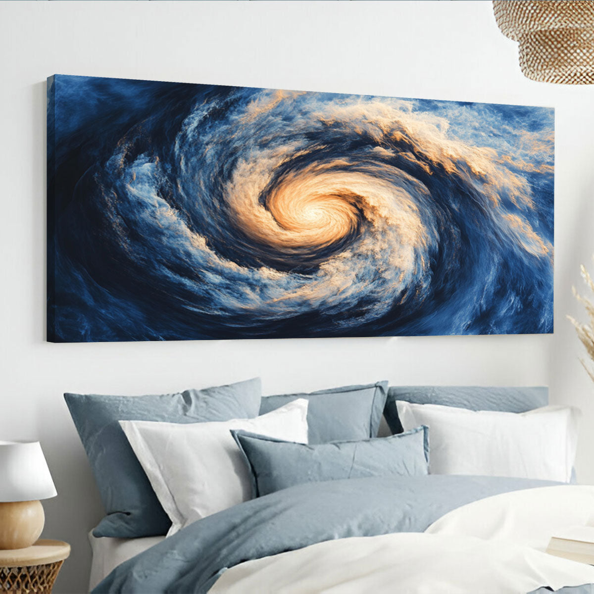 Swirl Impressionism Abstract Canvas Wall Art for Living Room