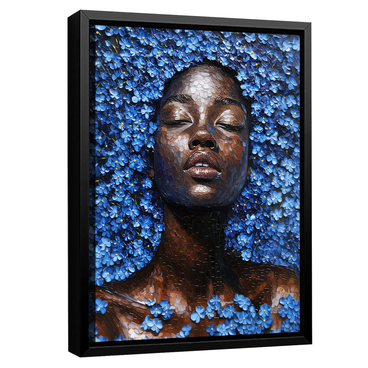 Sapphire Muse In Blossoms Fine Arts Print