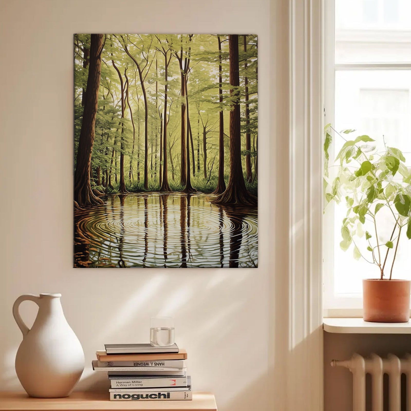 Tranquil Reflections Landscape Abstract Canvas Wall Art