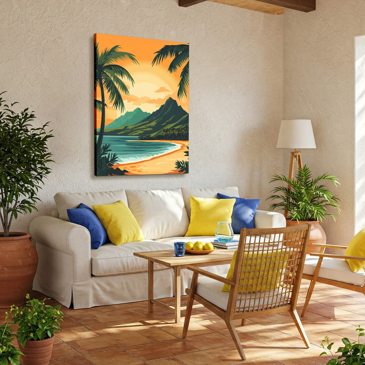 Hawaiian Sunset Modern Wall Artwork