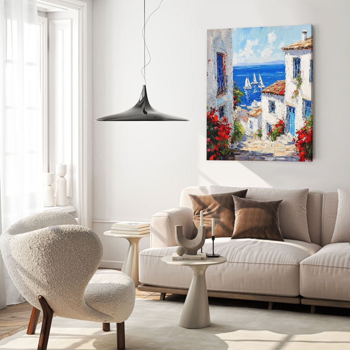 Mediterranean Art Azure Beach Wall Art