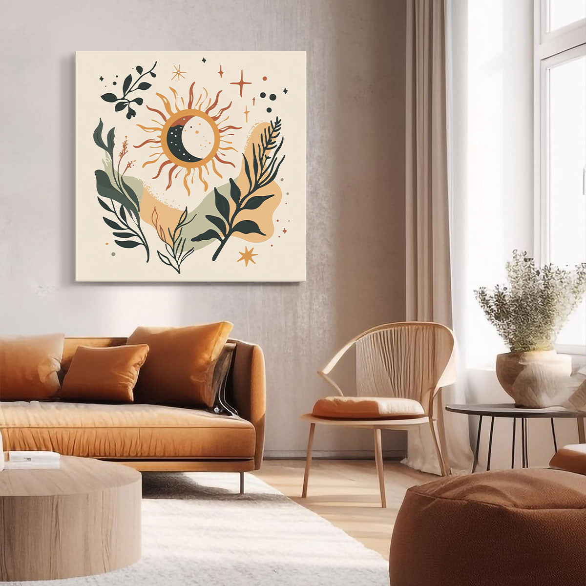 Sun And Moon Botanical Boho Wall Decor