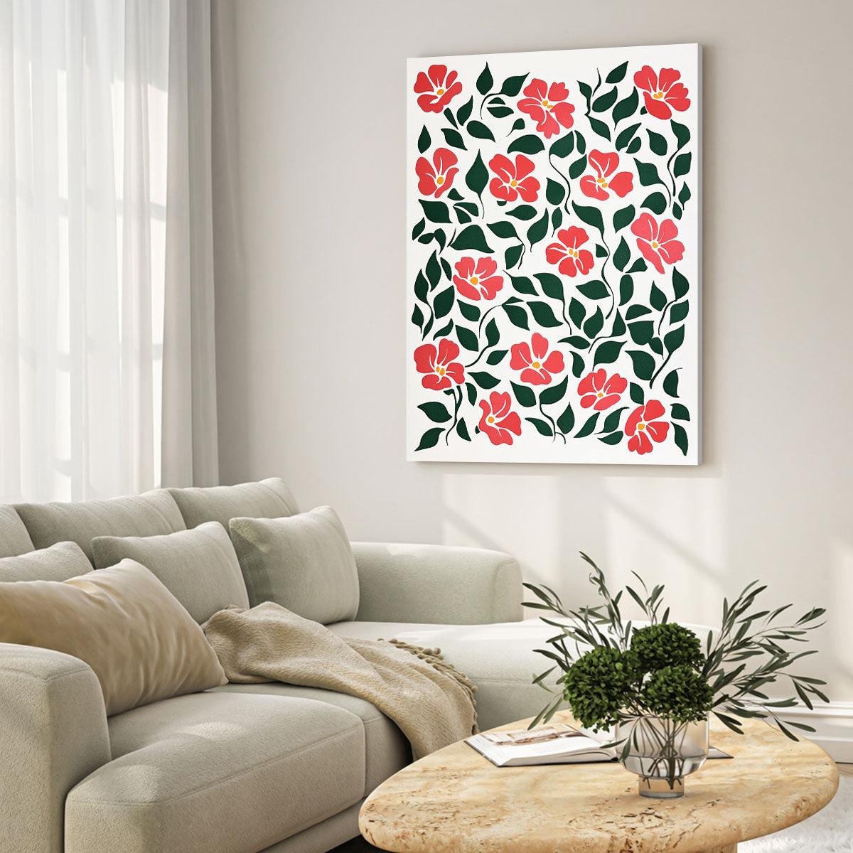 Eye-Catching Flower Pattern Boho Wall Decor