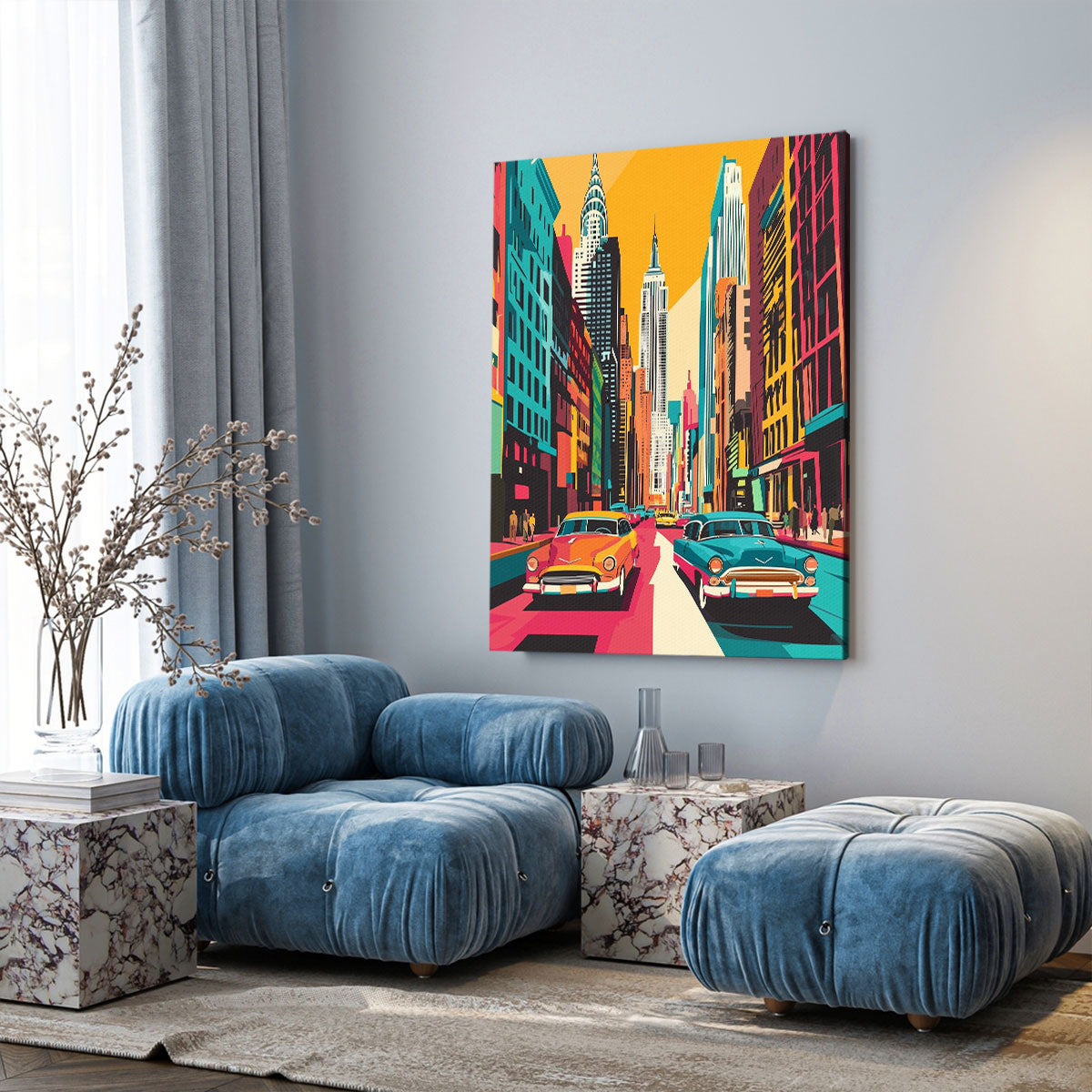 Pop Art Urban Illustration Canvas Print