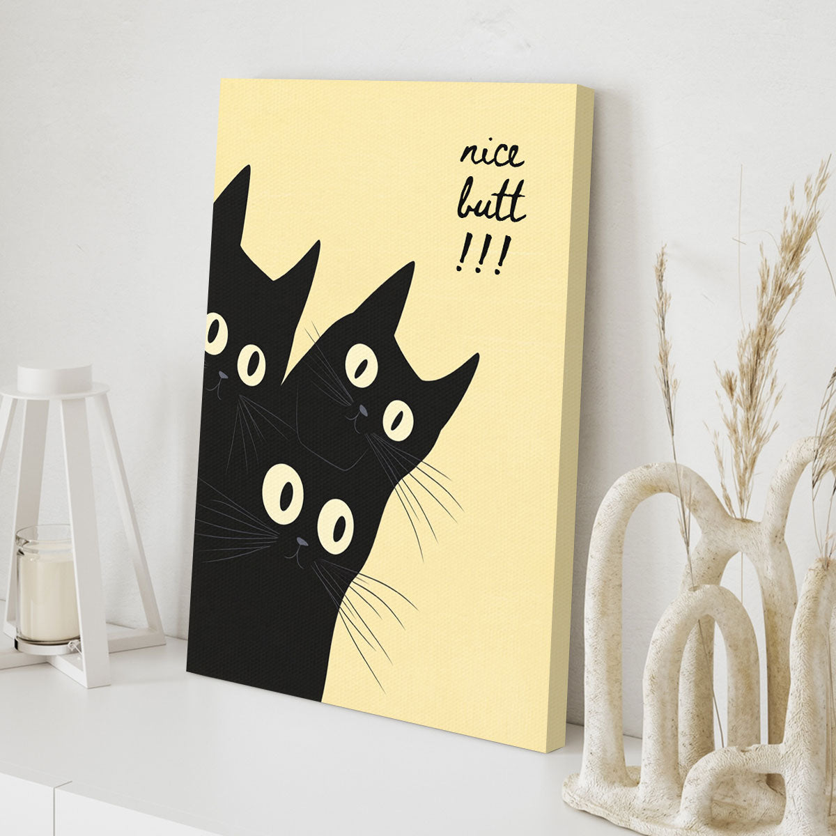 Cheeky Cat Quote Modern Wall Artwork