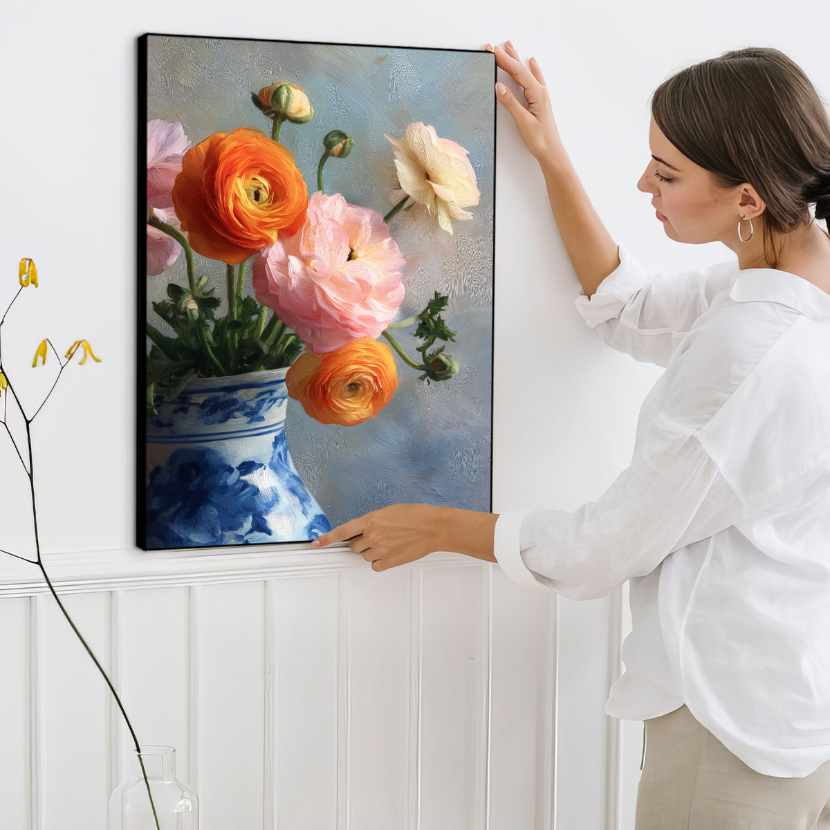 Still Life Canvas Art Floral Wall Decor Flower Bouquet