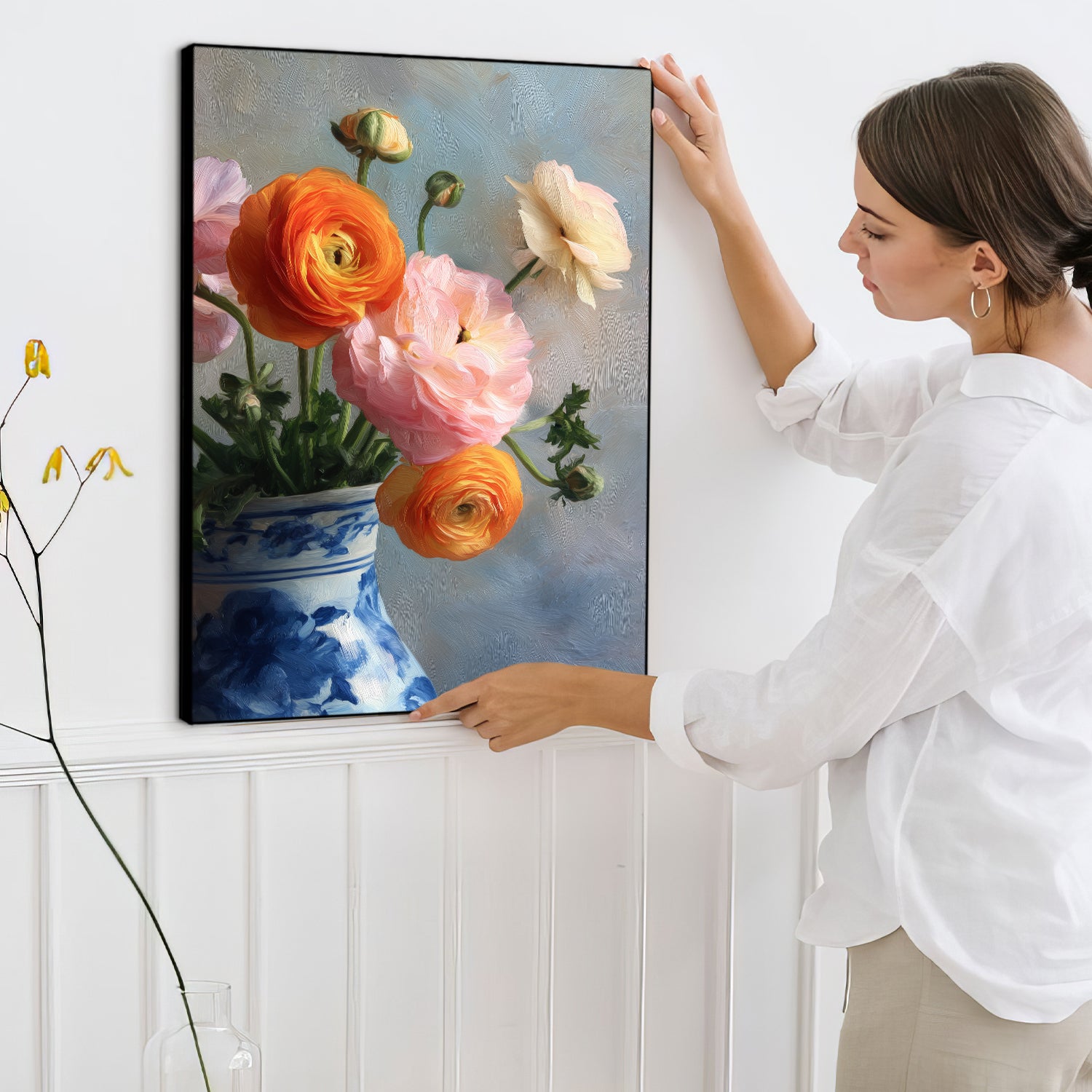Still Life Canvas Art Floral Wall Decor Flower Bouquet